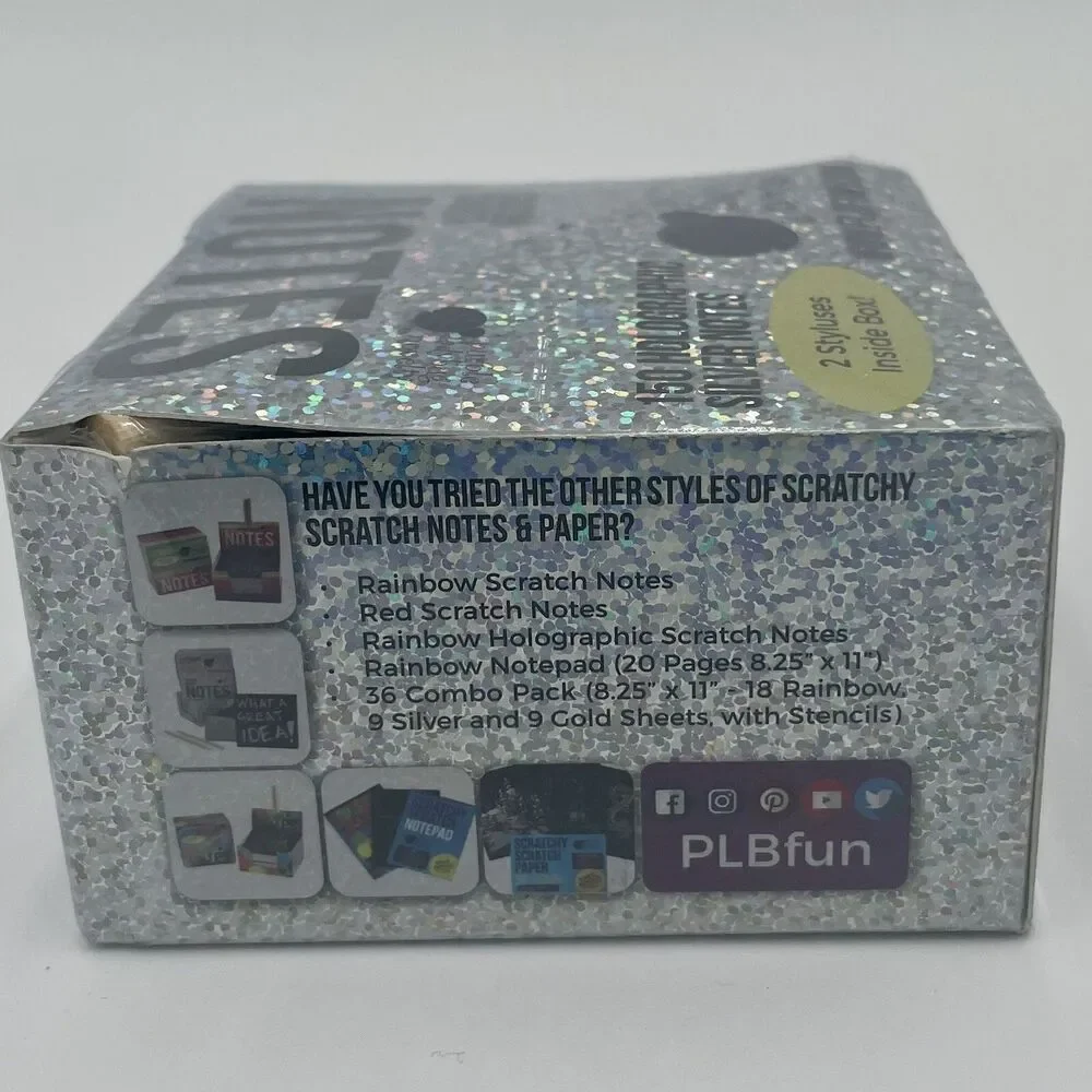 Holographic Scratch Off Art Mini Notes Purple Ladybug Set of 150 Kids Craft Kit